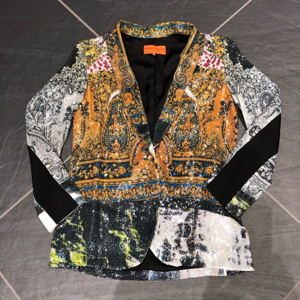 Small Sparkly Mob Wife Blazer by Clover Canyon